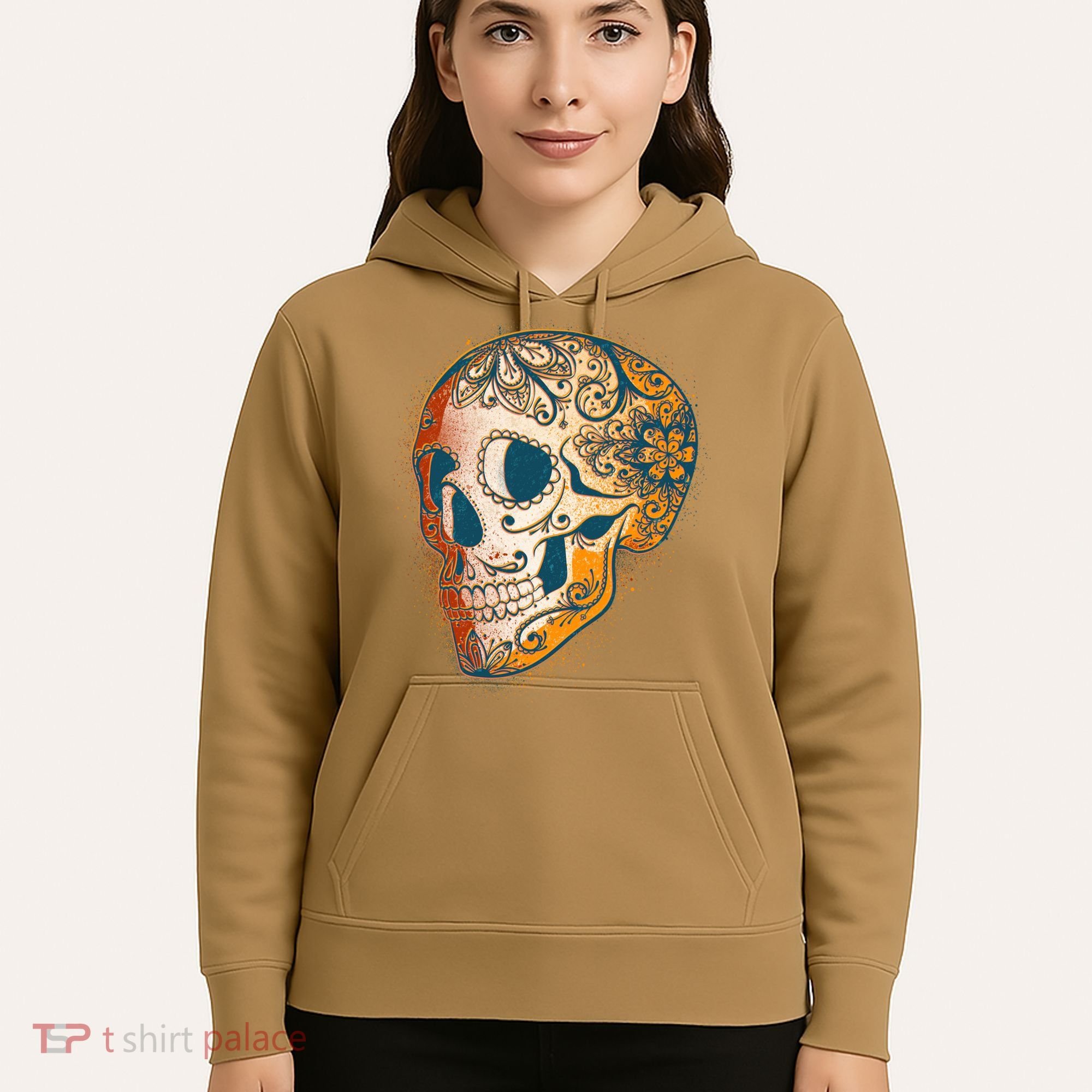 Day Of The Dead Grunge Sugar Skull Hoodie