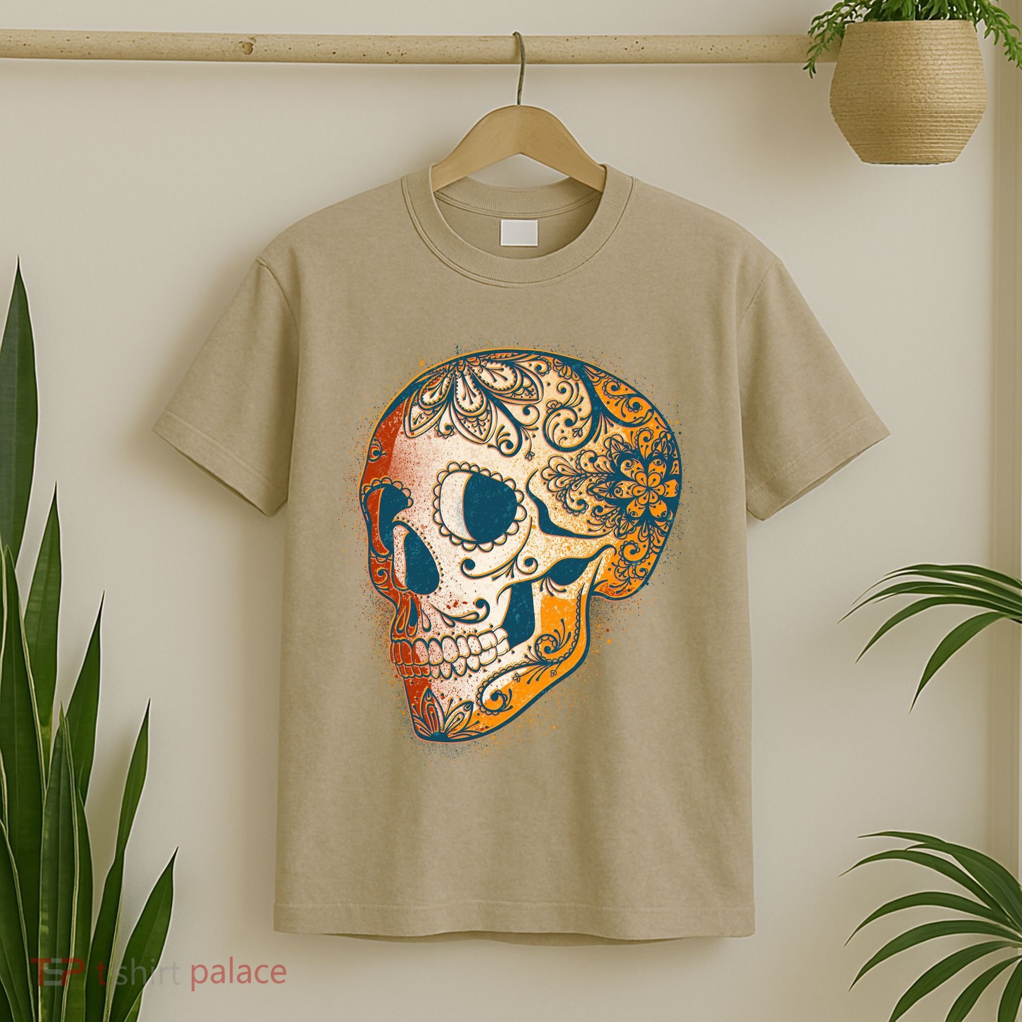 Day Of The Dead Grunge Sugar Skull T-Shirt