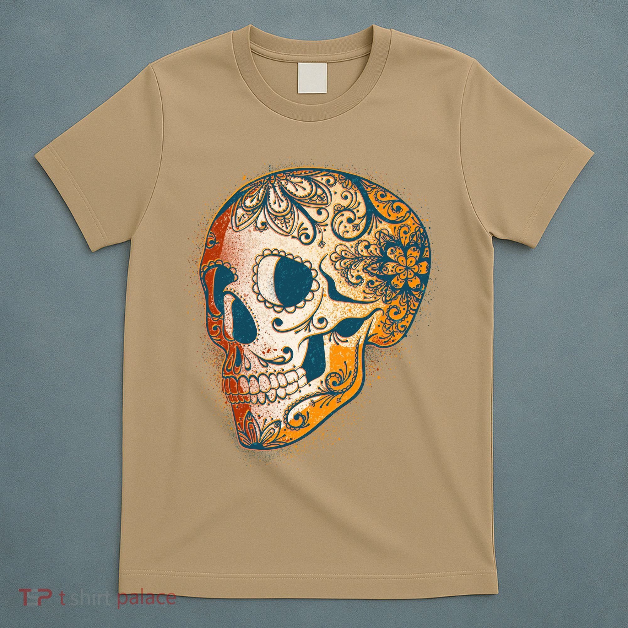 Day Of The Dead Grunge Sugar Skull T-Shirt