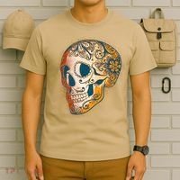 Day Of The Dead Grunge Sugar Skull T-Shirt thumb 6