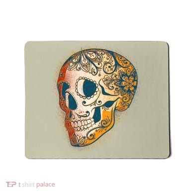 Day Of The Dead Grunge Sugar Skull Mousepad