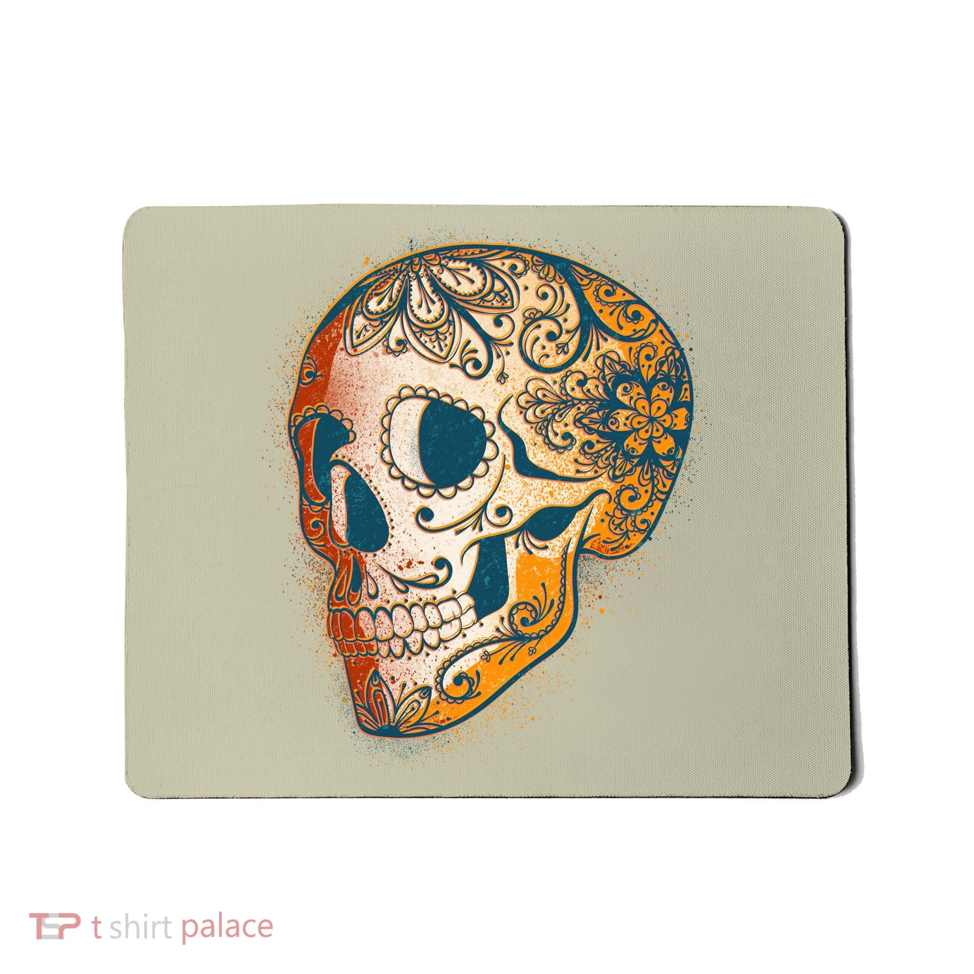 Day Of The Dead Grunge Sugar Skull Mousepad