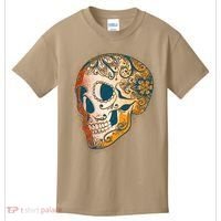 Day Of The Dead Grunge Sugar Skull Kids T-Shirt thumb 0