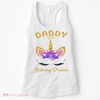 Daddy Of The Unicorn Birthday Princess Birthday Party Dad's Women's Tank Top thumb 0