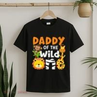 Daddy Of The Wild One Zoo Bday Party Safari Jungle Animals T-Shirt thumb 2