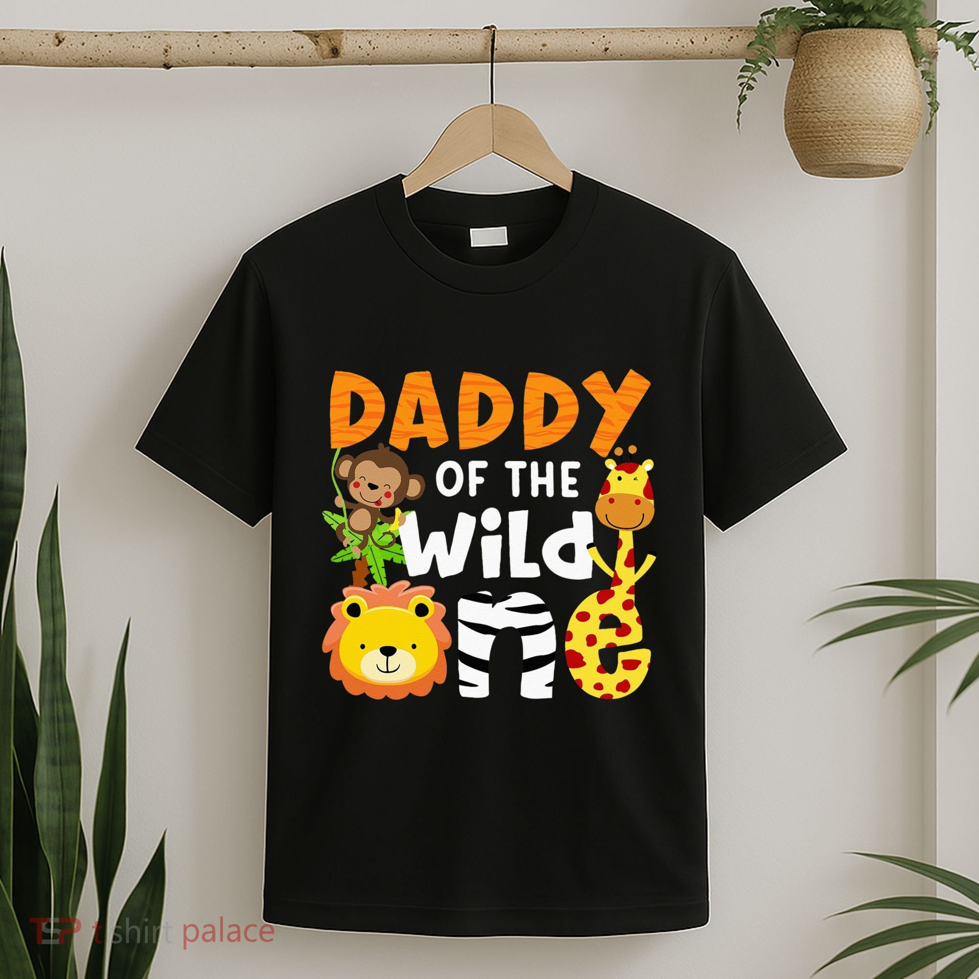 Daddy Of The Wild One Zoo Bday Party Safari Jungle Animals T-Shirt