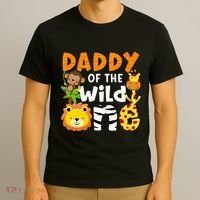Daddy Of The Wild One Zoo Bday Party Safari Jungle Animals T-Shirt thumb 3