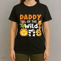 Daddy Of The Wild One Zoo Bday Party Safari Jungle Animals T-Shirt thumb 4