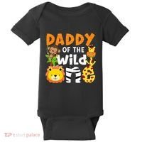 Daddy Of The Wild One Zoo Bday Party Safari Jungle Animals Baby Bodysuit thumb 0