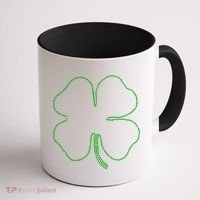 Dotted Cloverleaf St. Patrick's Day Coffee Mug thumb 1