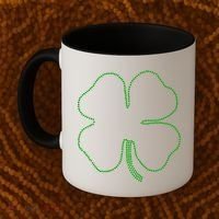 Dotted Cloverleaf St. Patrick's Day Coffee Mug thumb 2