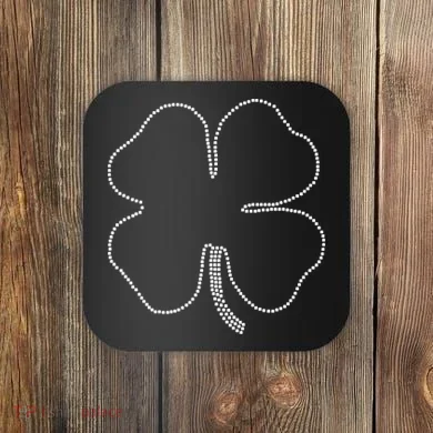 Dotted Cloverleaf St. Patrick's Day Coaster