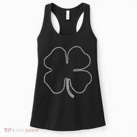Dotted Cloverleaf St. Patrick's Day Women's Tank Top thumb 0