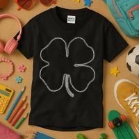 Dotted Cloverleaf St. Patrick's Day Kids T-Shirt thumb 3