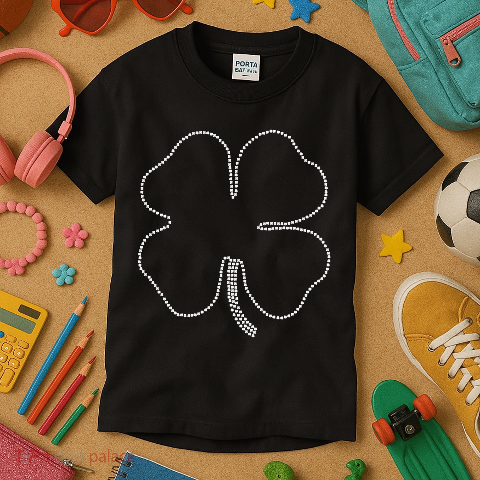 Dotted Cloverleaf St. Patrick's Day Kids T-Shirt