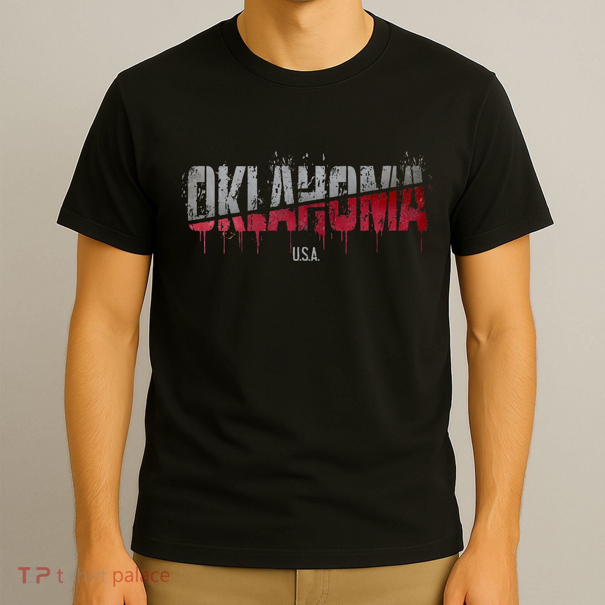 Distressed Oklahoma Usa T-Shirt