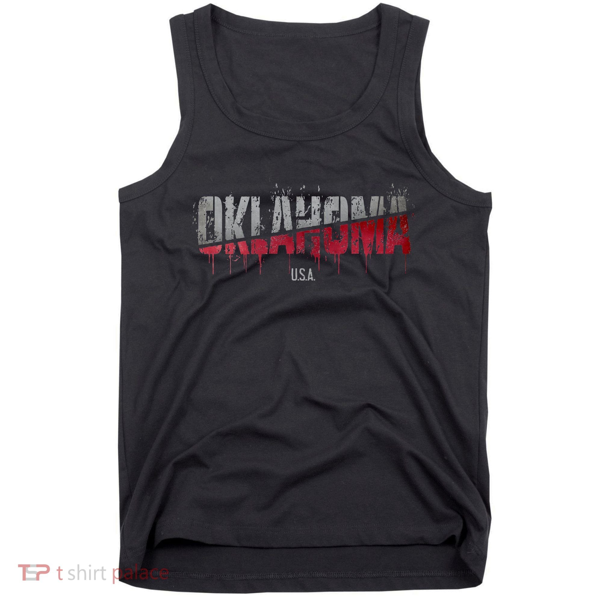 Distressed Oklahoma Usa Tank Top