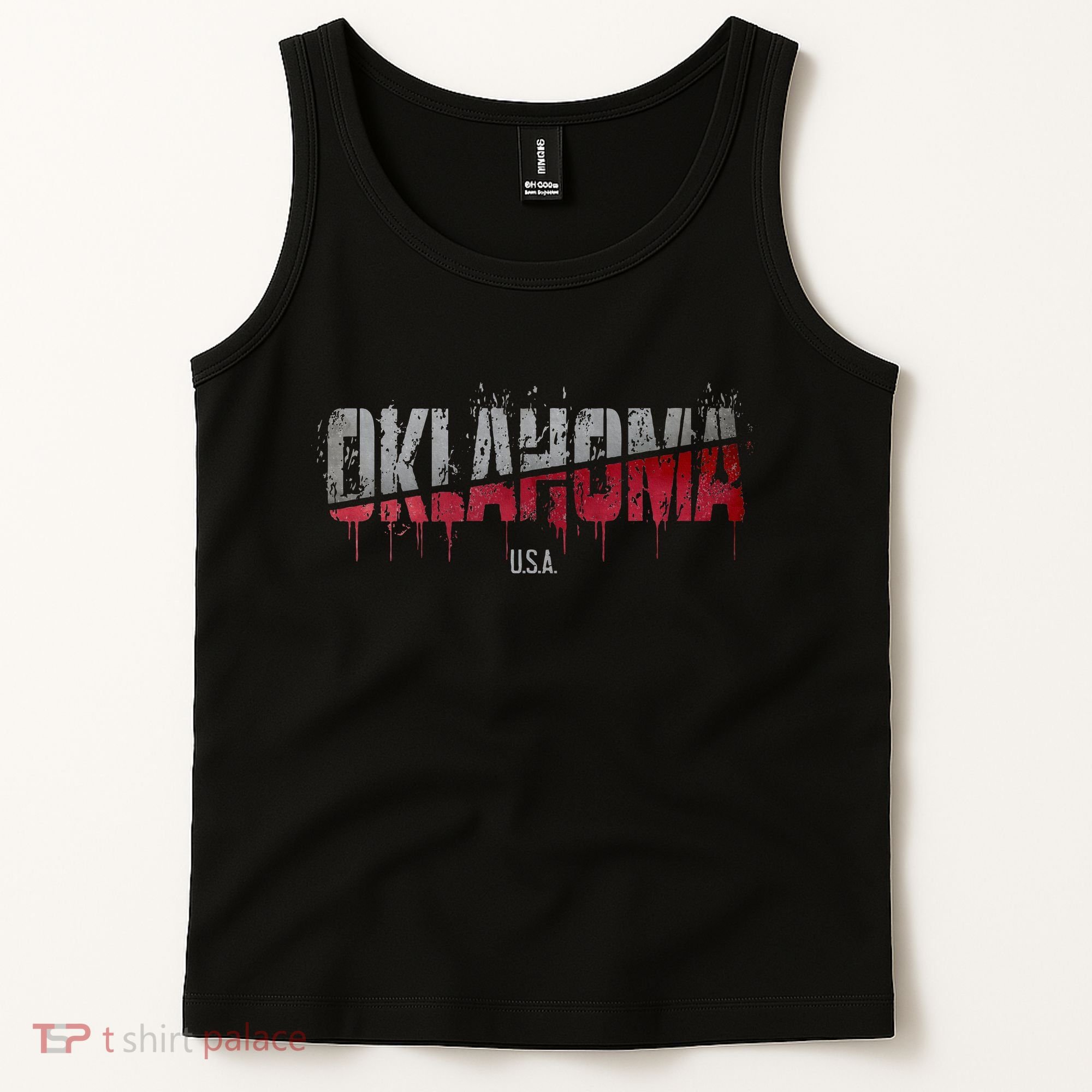 Distressed Oklahoma Usa Tank Top
