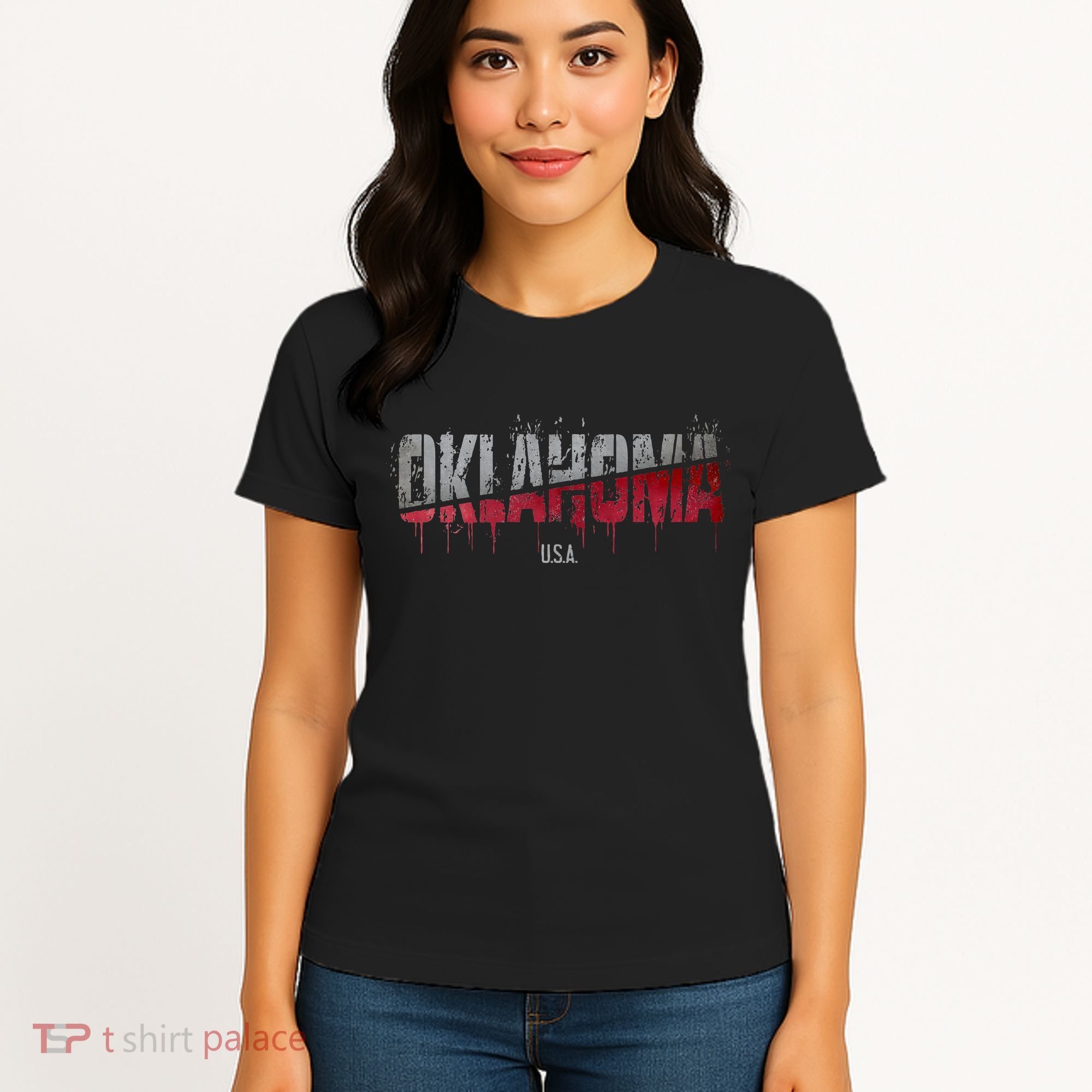 Distressed Oklahoma Usa Women's T-Shirt