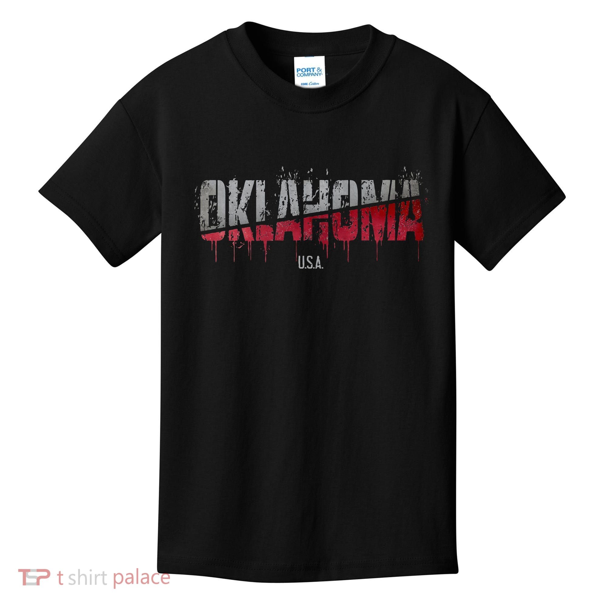 Distressed Oklahoma Usa Kids T-Shirt
