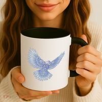 Dove Blue Porcelain Coffee Mug thumb 3