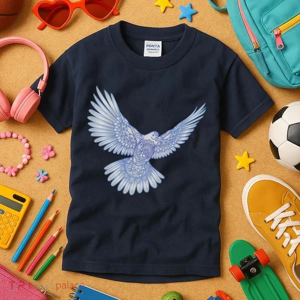 Dove Blue Porcelain Kids T-Shirt