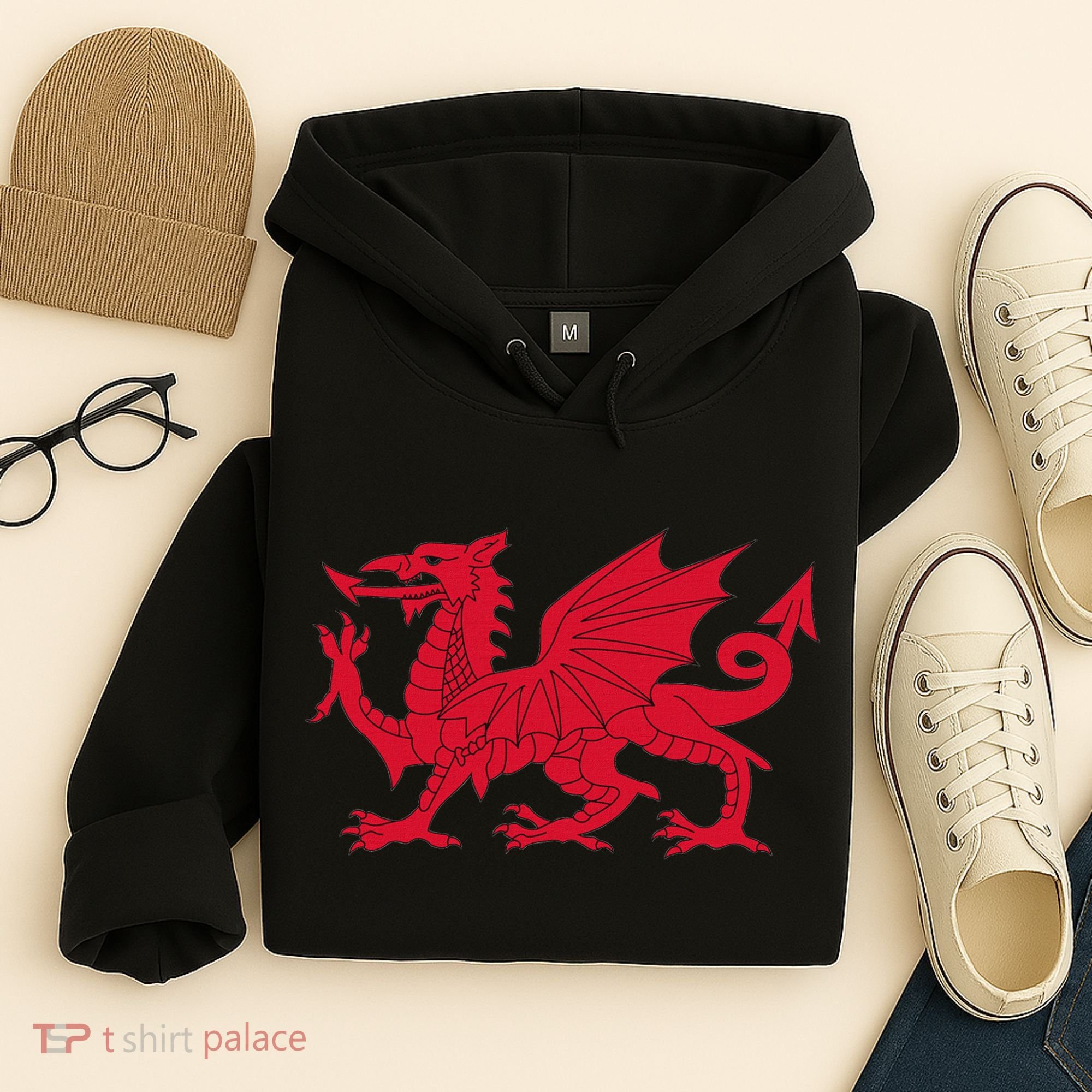 Dragon Of Wales Flag Cool Welsh Cymru Flags Hoodie