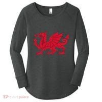 Dragon Of Wales Flag Cool Welsh Cymru Flags Women's Perfect Tri Tunic Long Sleeve Shirt thumb 0
