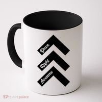 Down Right Awesome Arrow Down Syndrome Awareness Coffee Mug thumb 0