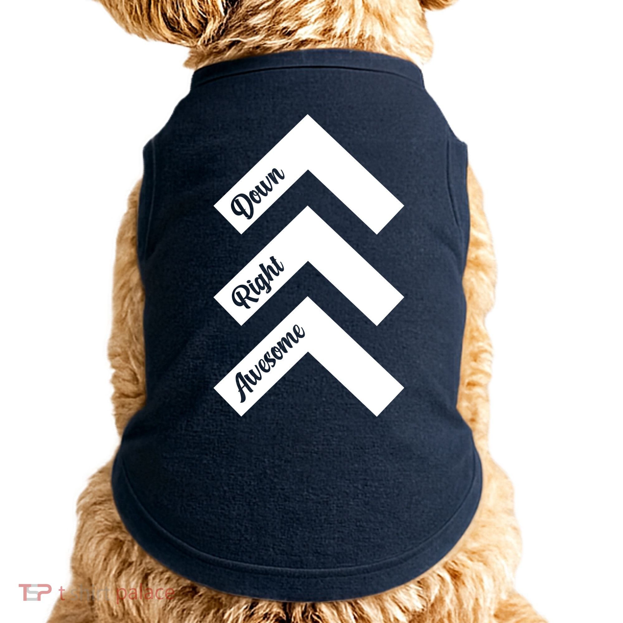 Down Right Awesome Arrow Down Syndrome Awareness Doggie Tank