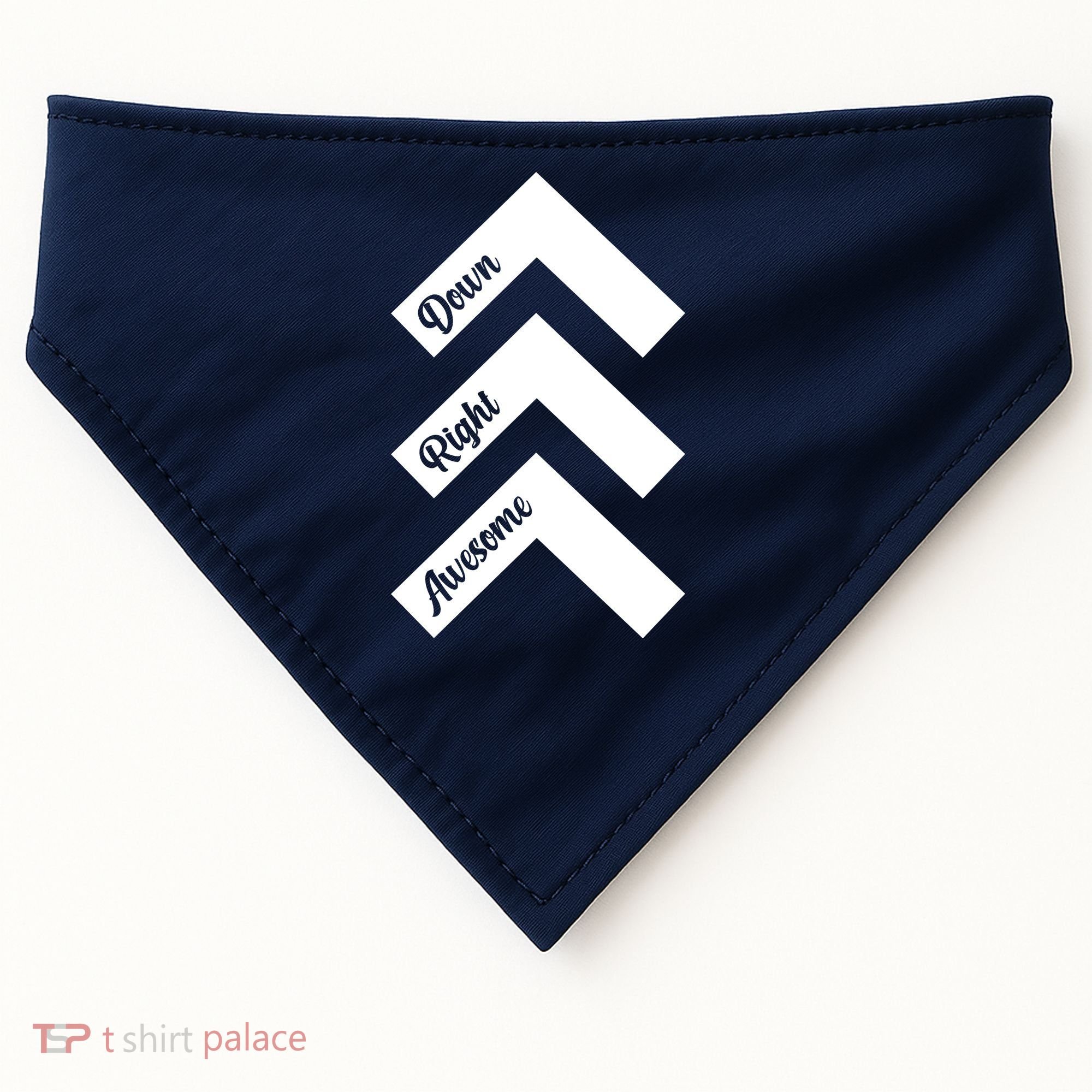 Down Right Awesome Arrow Down Syndrome Awareness USA-Made Doggie Bandana