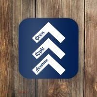 Down Right Awesome Arrow Down Syndrome Awareness Coaster thumb 0
