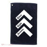 Down Right Awesome Arrow Down Syndrome Awareness Golf Towel thumb 0
