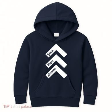 Down Right Awesome Arrow Down Syndrome Awareness Kids Hoodie