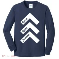 Down Right Awesome Arrow Down Syndrome Awareness Kids Long Sleeve Shirt thumb 0