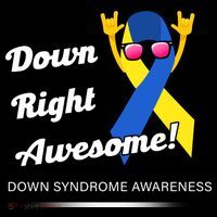 Down Right Awesome Down Syndrome Ornament thumb 1