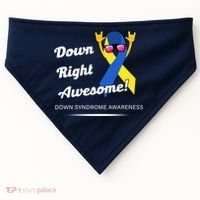 Down Right Awesome Down Syndrome USA-Made Doggie Bandana thumb 0