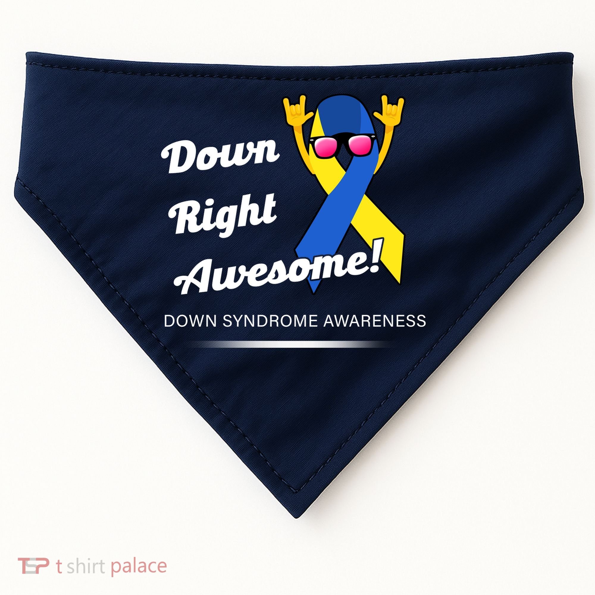 Down Right Awesome Down Syndrome USA-Made Doggie Bandana