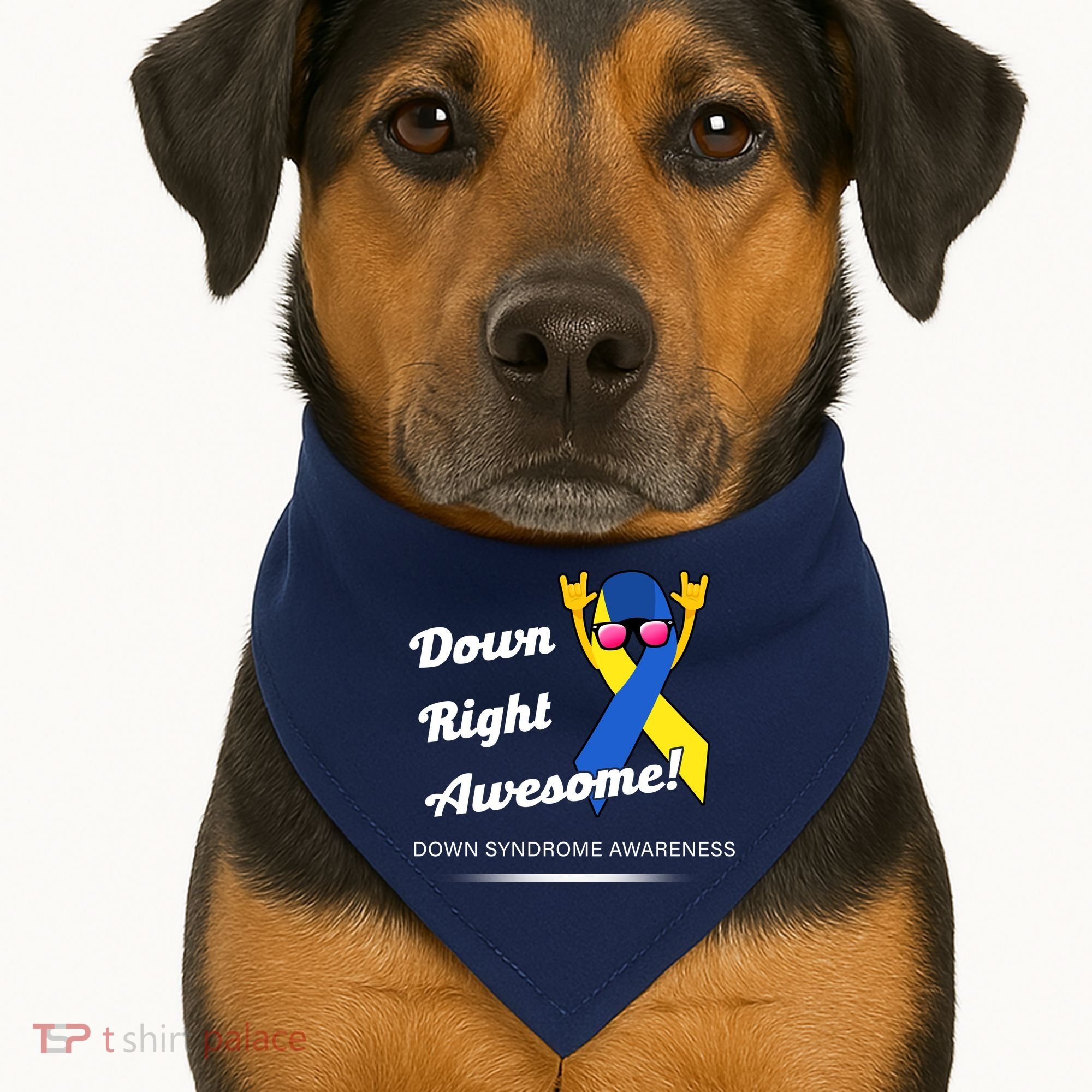 Down Right Awesome Down Syndrome USA-Made Doggie Bandana