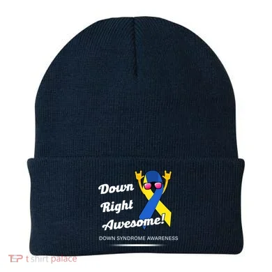 Down Right Awesome Down Syndrome Beanie
