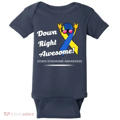 Down Right Awesome Down Syndrome Baby Bodysuit