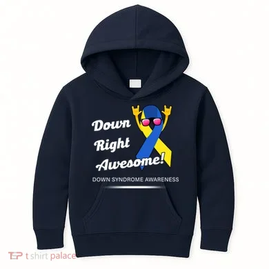 Down Right Awesome Down Syndrome Kids Hoodie