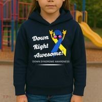 Down Right Awesome Down Syndrome Kids Hoodie thumb 3