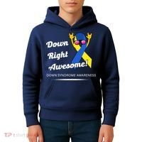 Down Right Awesome Down Syndrome Kids Hoodie thumb 4
