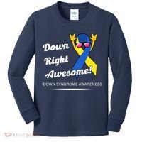 Down Right Awesome Down Syndrome Kids Long Sleeve Shirt thumb 0
