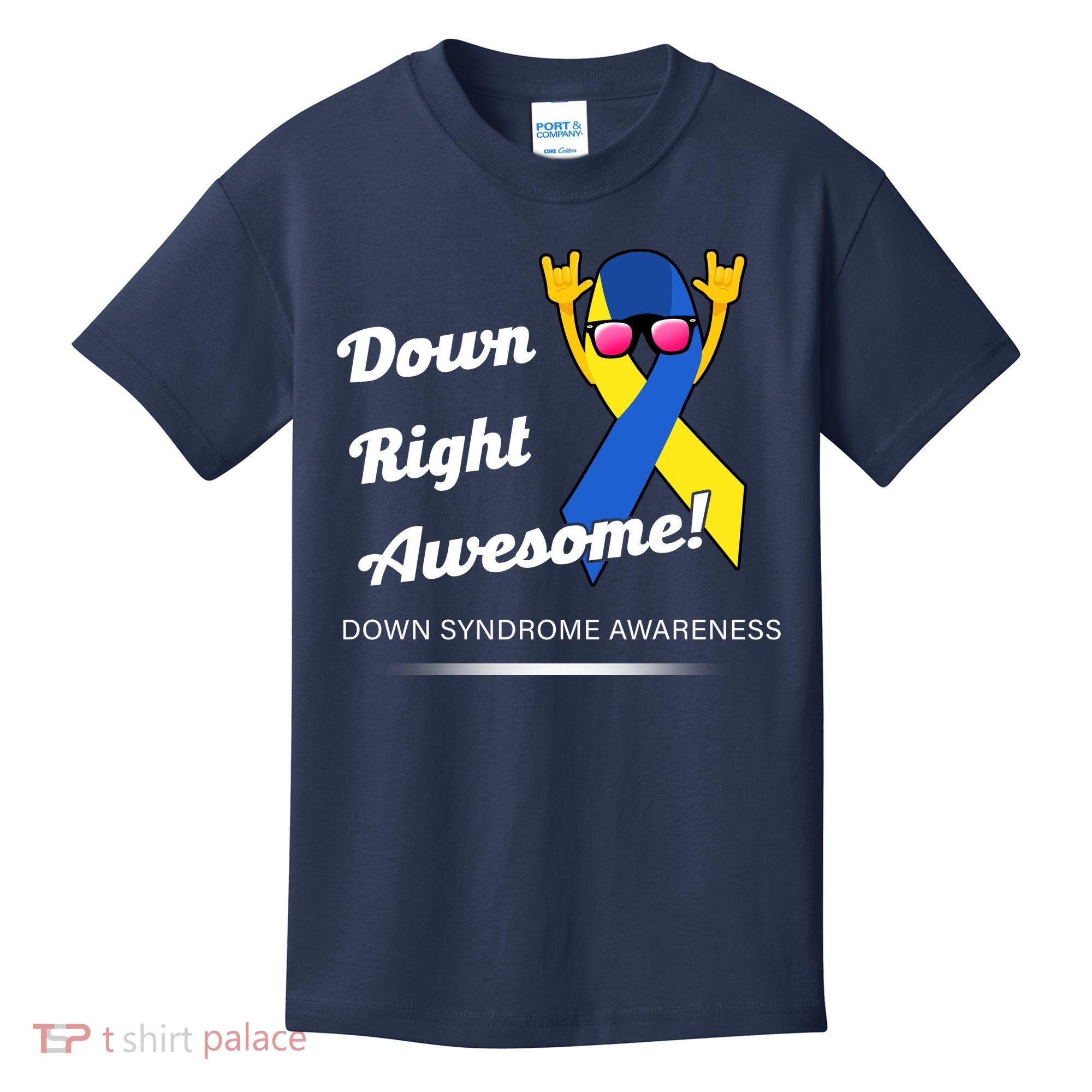 Down Right Awesome Down Syndrome Kids T-Shirt
