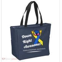 Down Right Awesome Down Syndrome Tote Bag thumb 2