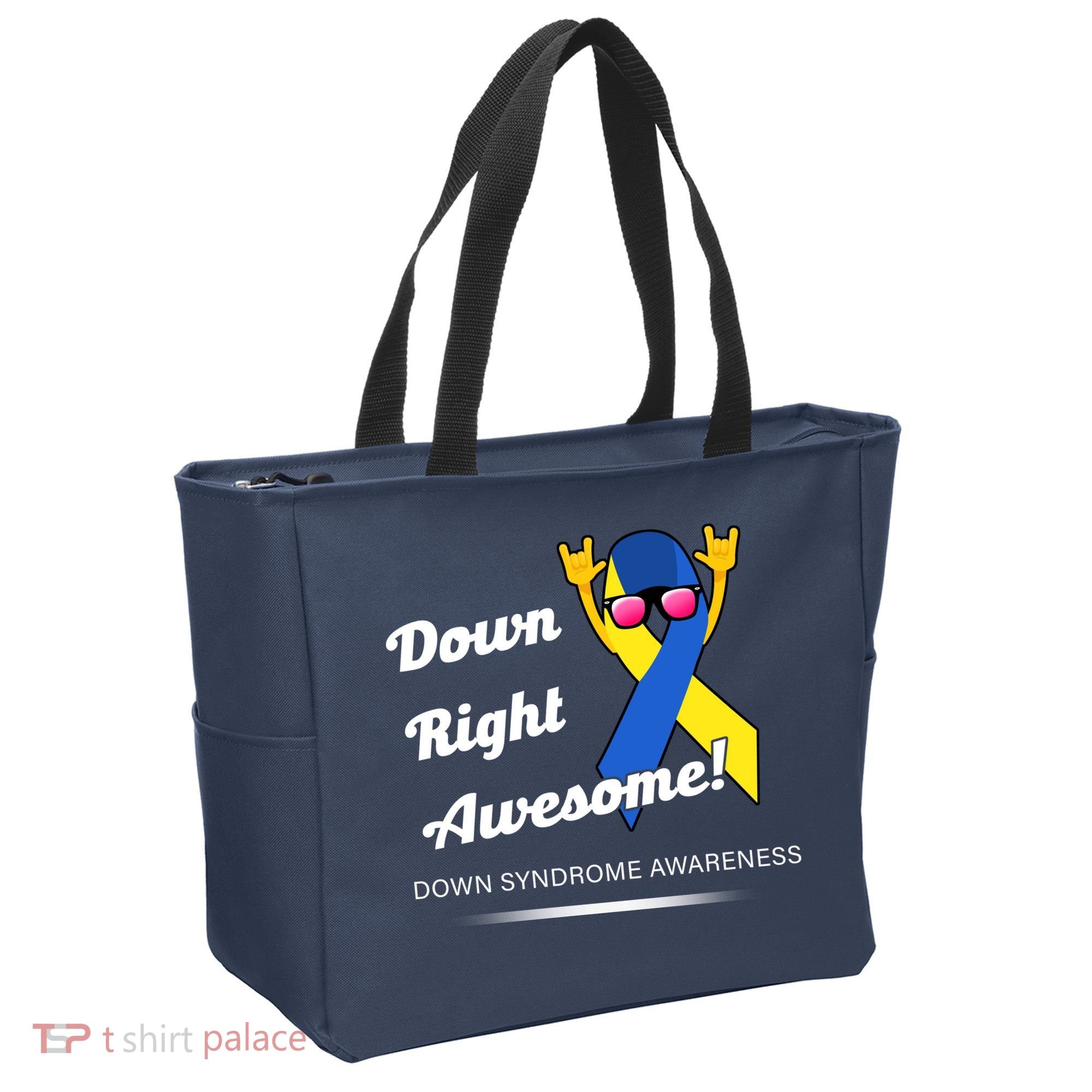 Down Right Awesome Down Syndrome Tote Bag