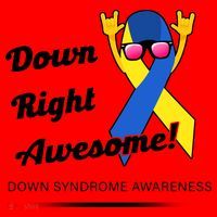 Down Right Awesome Down Syndrome Santa Hat thumb 1