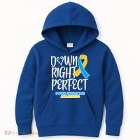 Down Right Perfect - Down Syndrome Awareness Kids Hoodie thumb 0